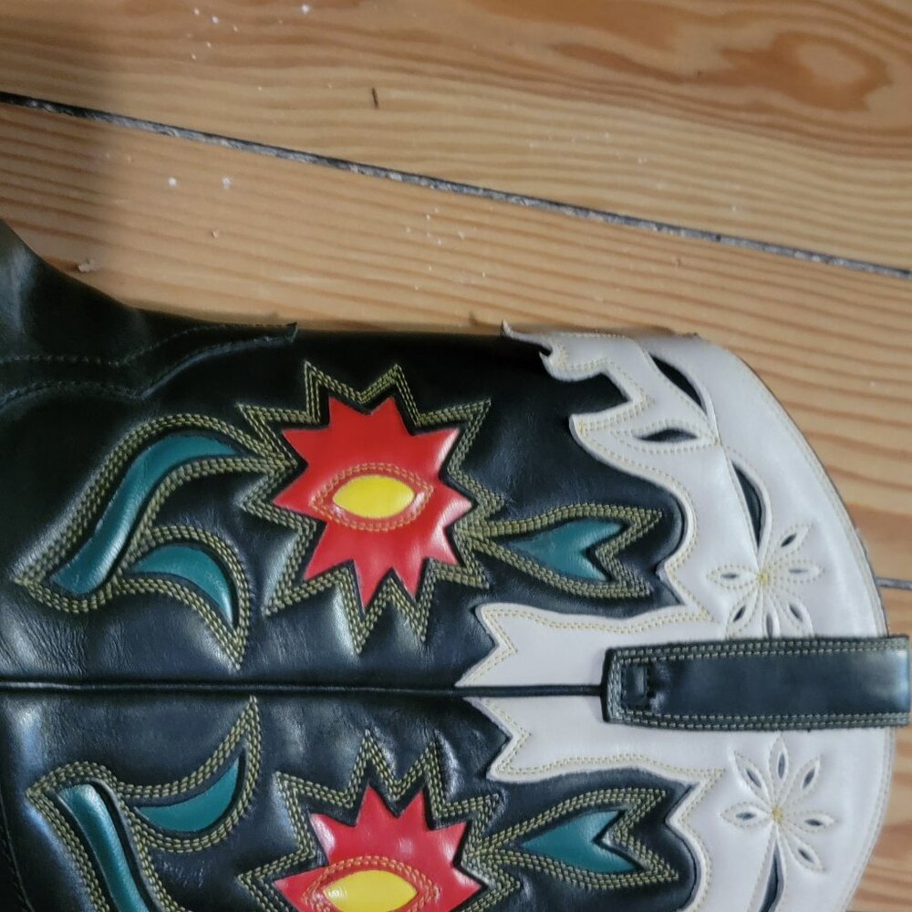 Guess Embroidered Cowboy Boots - Size 8 1/2 - Picture 3 of 7